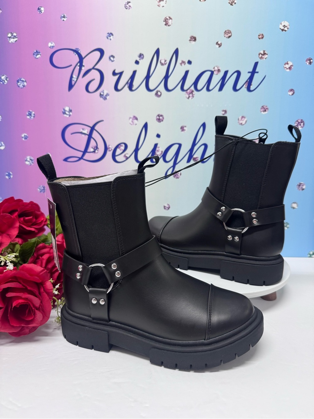 🖤NIB GIRLS ADORABLE MOTO BOOTS